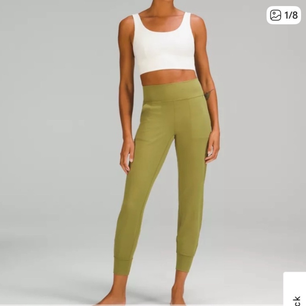 LuLuLemon Align High Rise Jogger Crop in Bronze Green